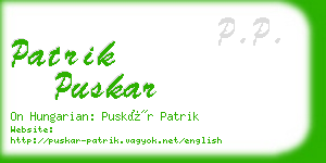 patrik puskar business card